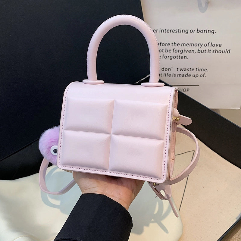 Women's Small Pu Leather Solid Color Streetwear Square Magnetic Buckle Shoulder Bag Handbag Crossbody Bag