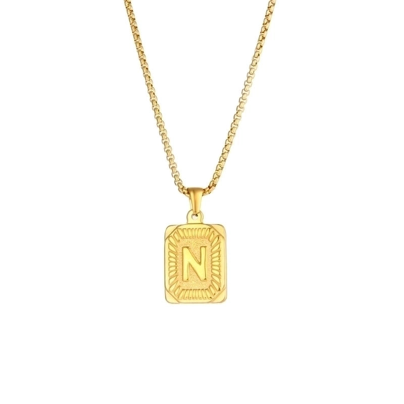 Fashion Letter Stainless Steel Pendant Necklace Plating Stainless Steel Necklaces