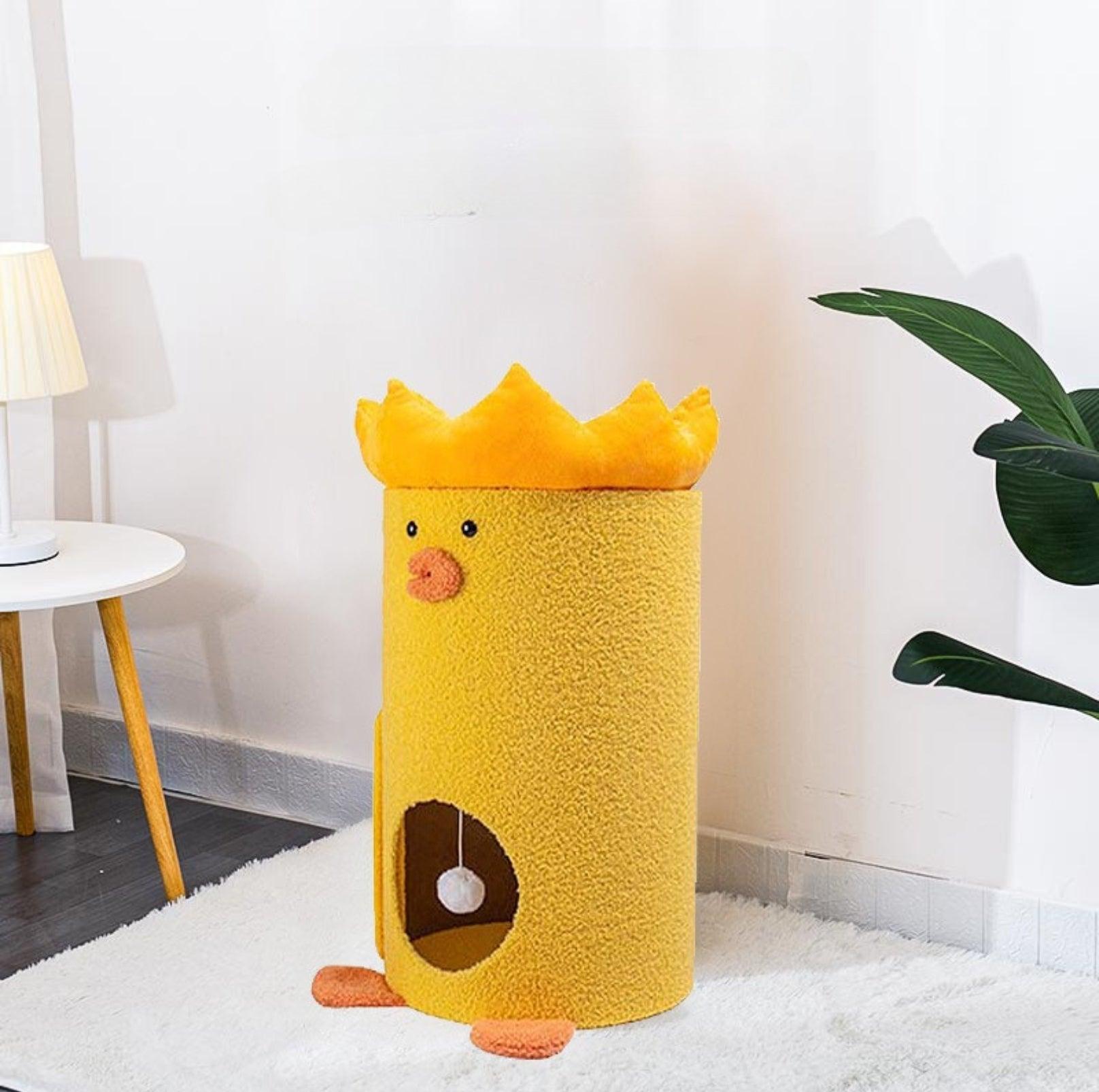 Cartoon Sisal Bucket Multifunctional Cat Scratching Post and Nest