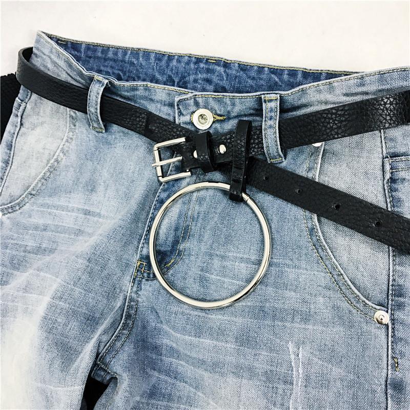Strapped Steel Ring Jeans