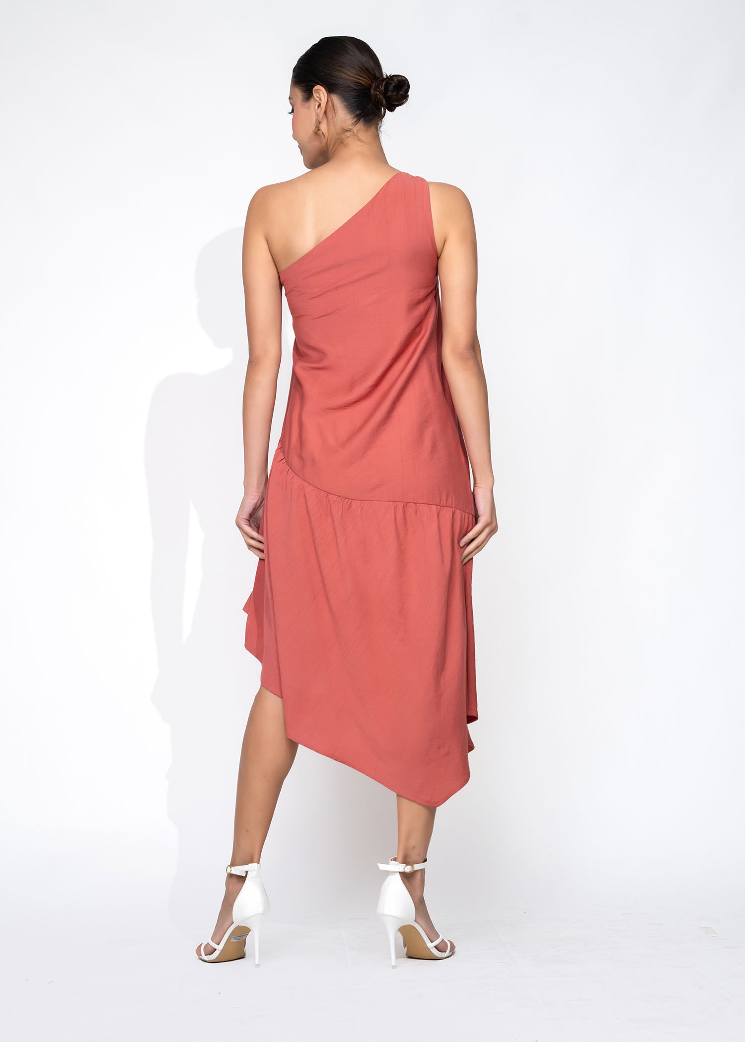 Drop Waist One Shoulder Dress