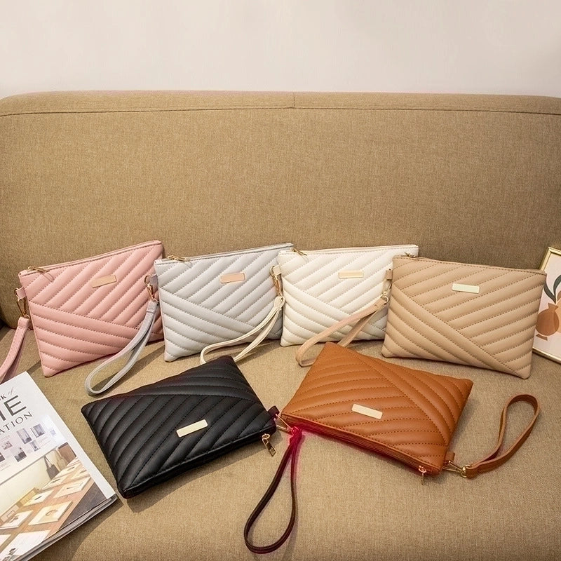 Women's Solid Color Pu Leather Zipper Wallets