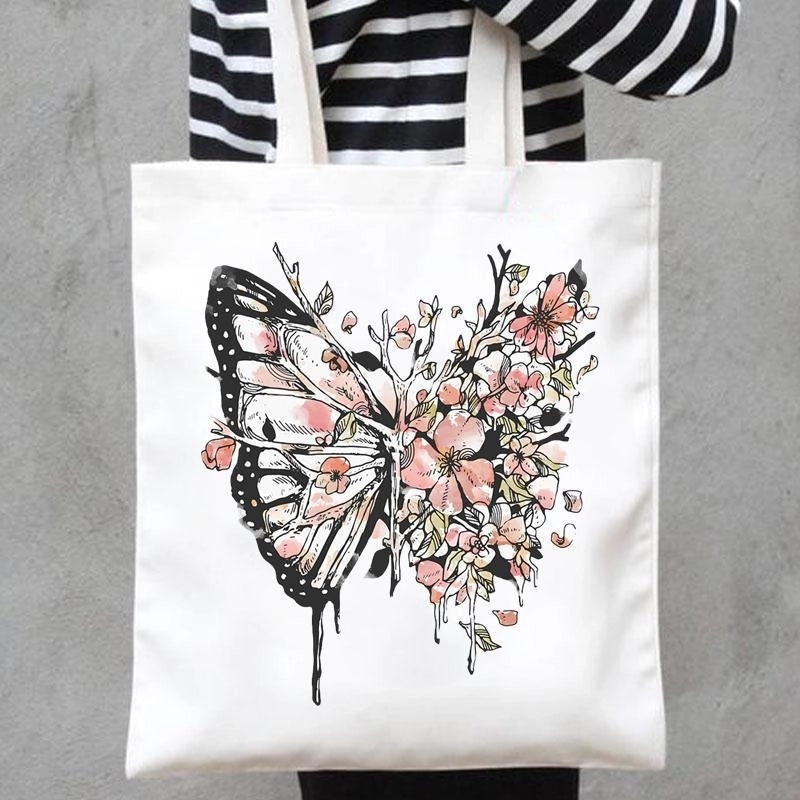 Women's Minimalist Butterfly Shopping Bags