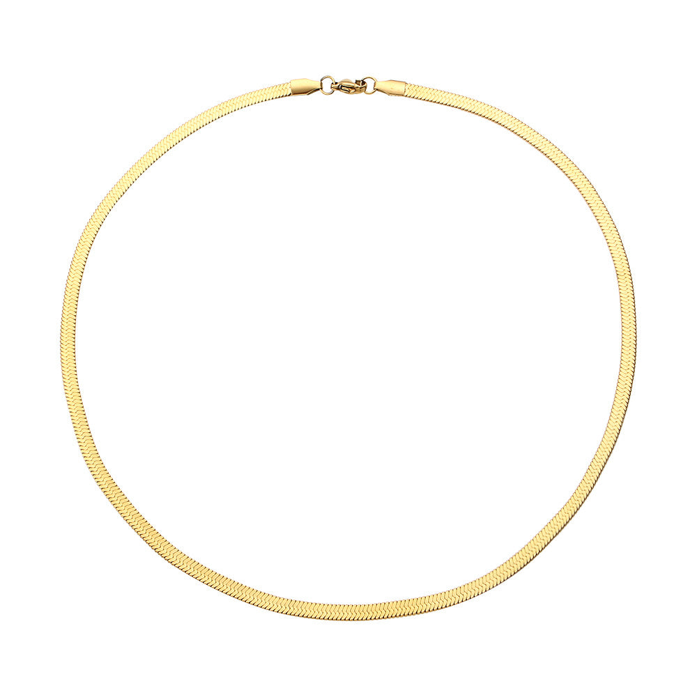 Women Fashion Stripe Geometric Stainless Steel 18K Gold Plated Bracelets