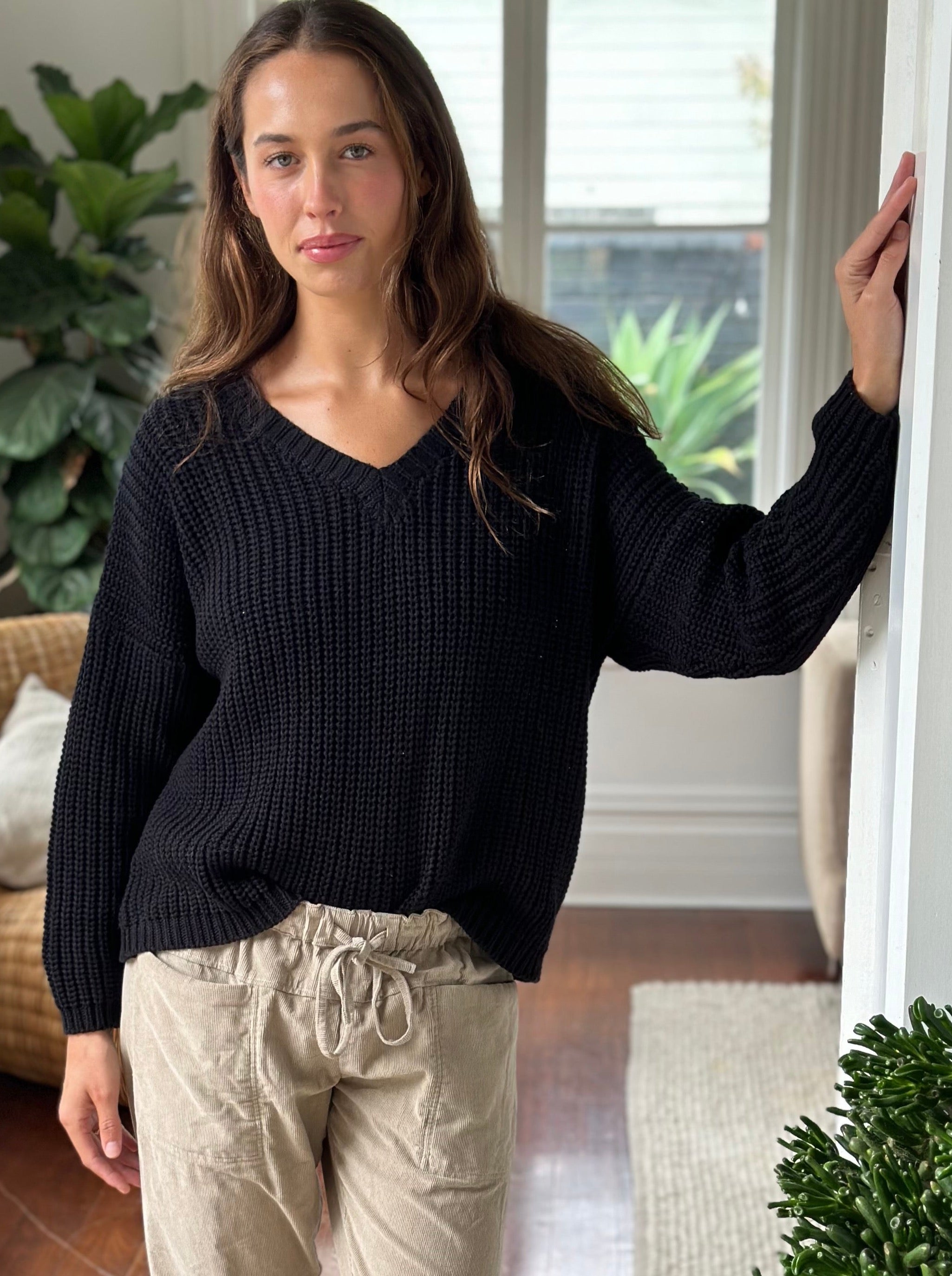 jasper cotton knit - black