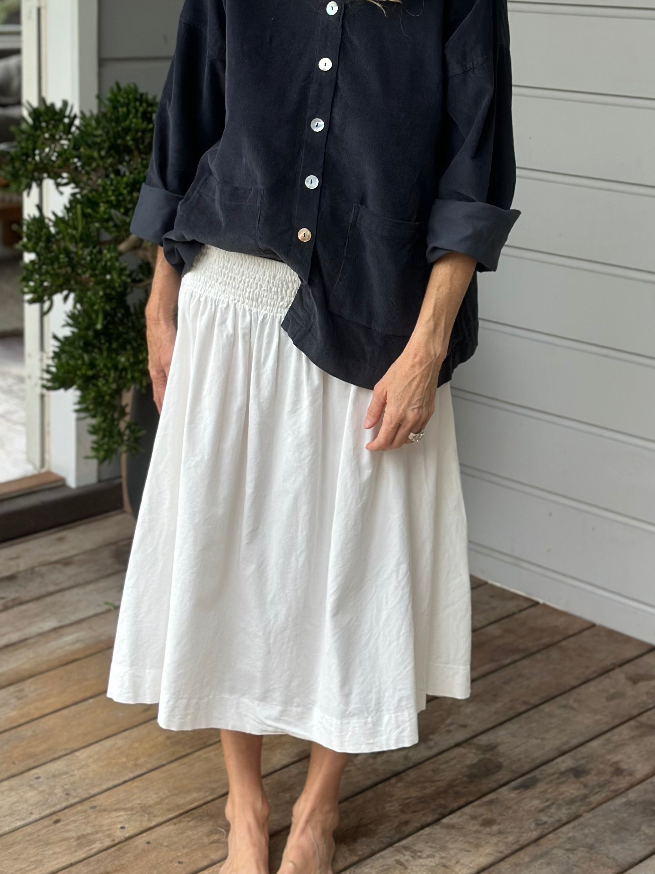 lola skirt - winter white cord