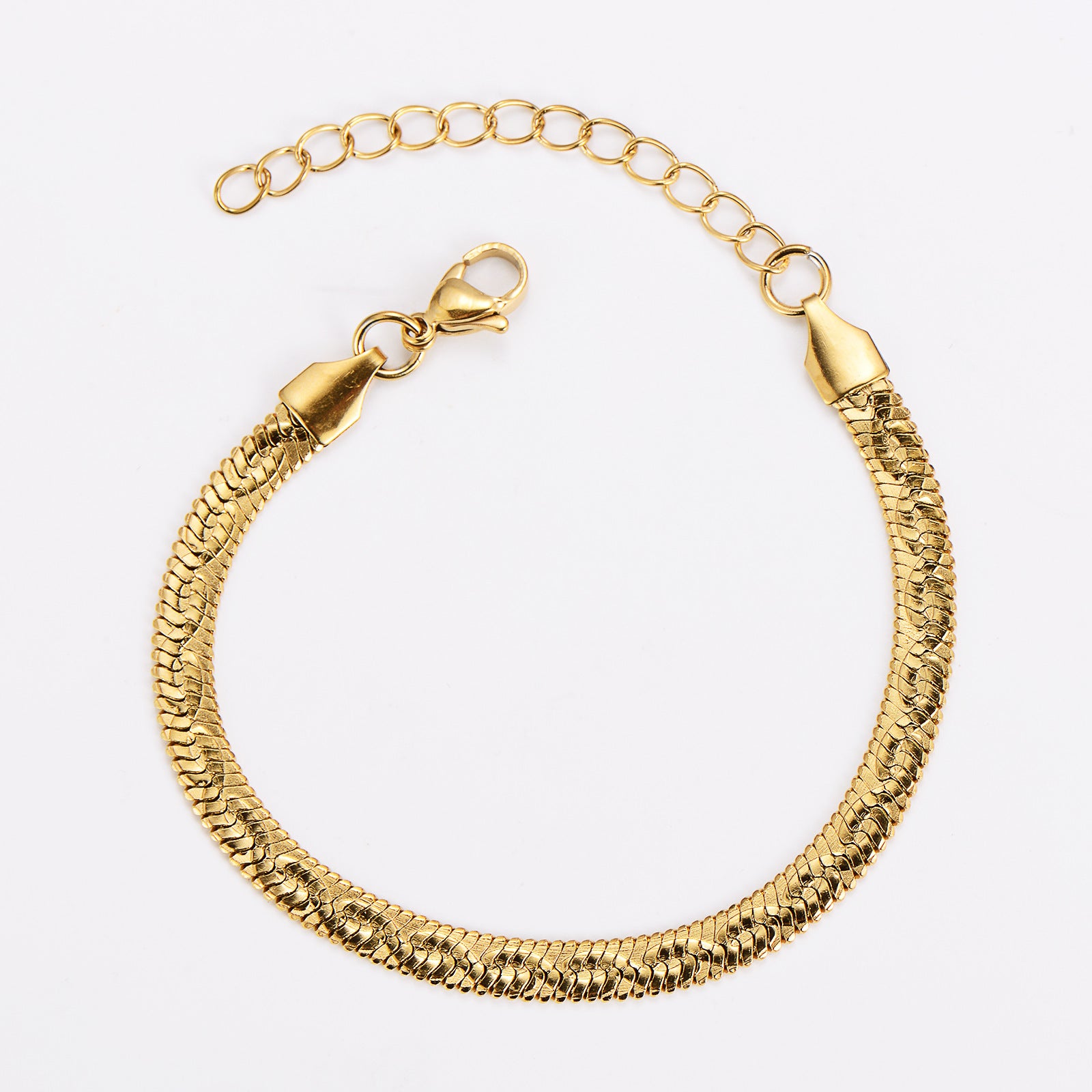 Aml Stainless Steel Batch Pattern Blade Sweater Chain Simple Ladies Clavicle Chain Fashion Flat Snake Stainless Steel Snake