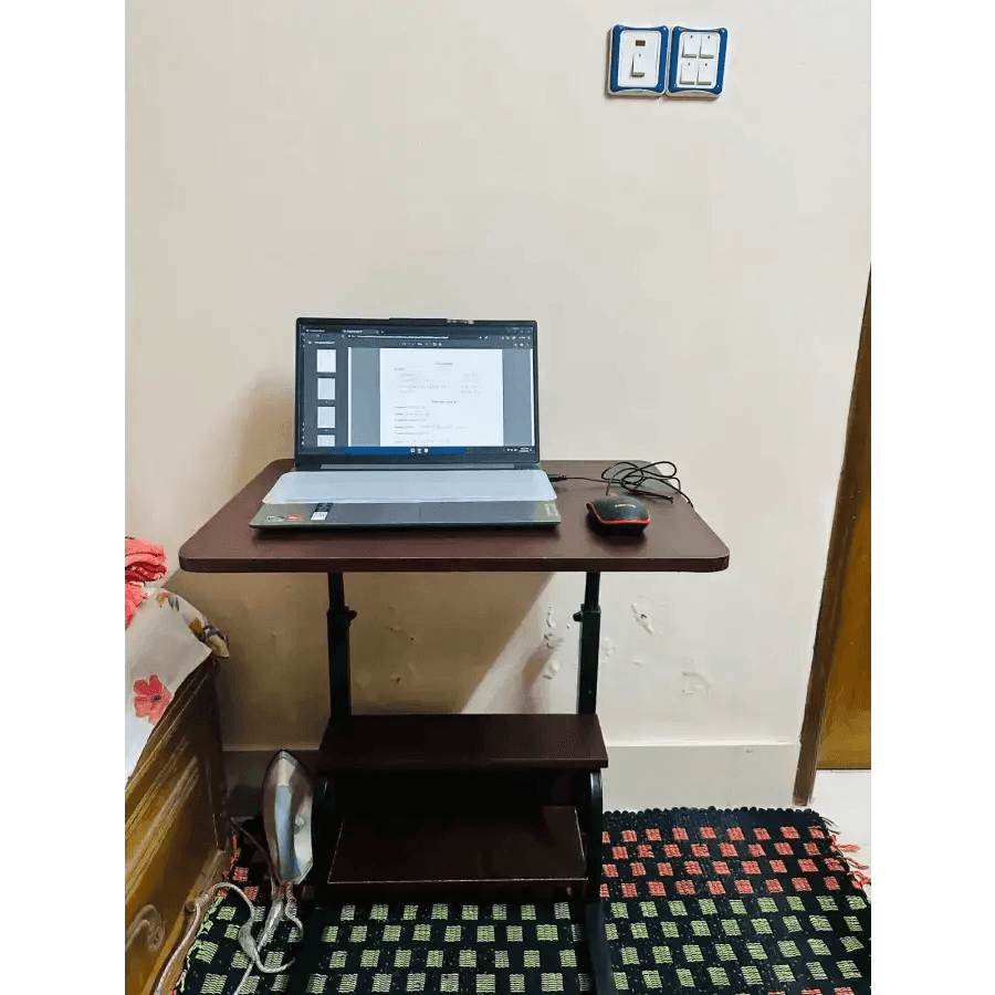 Double layer adjustable table