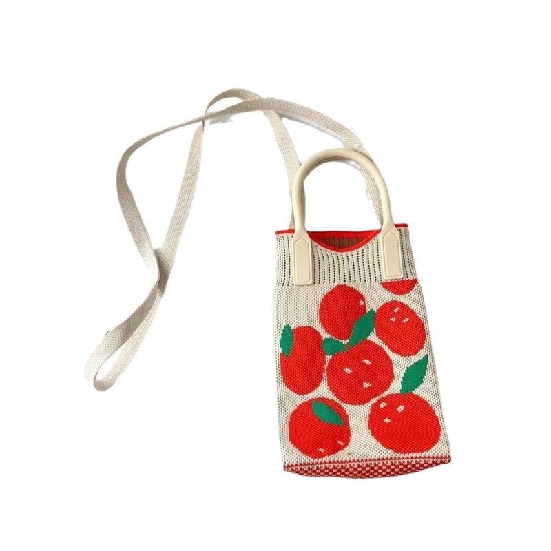 Cat-mounted Mobile Phone Bag Women's Crossbody Mini Bag Small Cute Lightweight Four Seasons Handbag Knitted Bag