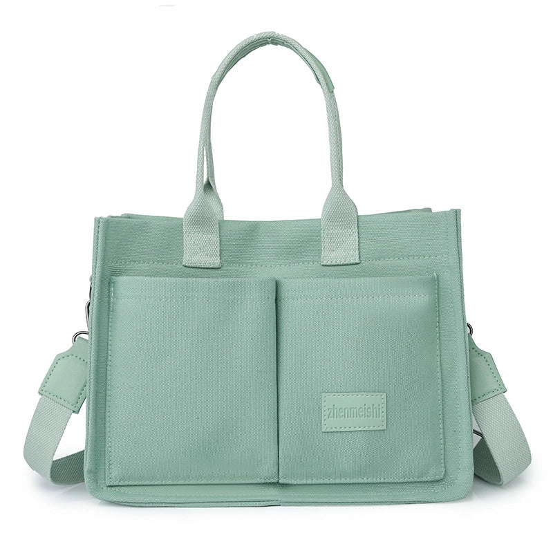 Casual Large Capacity Hand Canvas Popular Bag New Fashionable Tote Bag Casual Shoulder Bag
