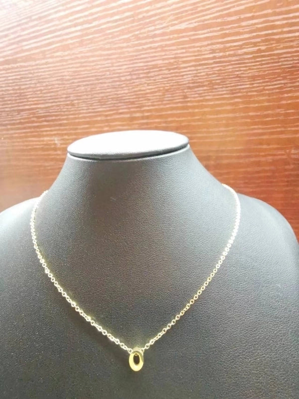 Minimalist Letter Stainless Steel Carving Necklace