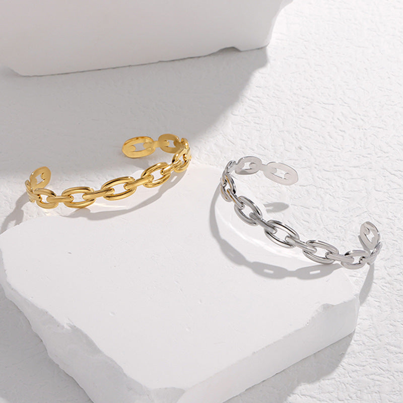 Chain Stainless Steel Electroplating Bangles