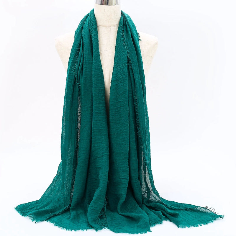 Women's Elegant Minimalist Solid Color Cotton Shawl