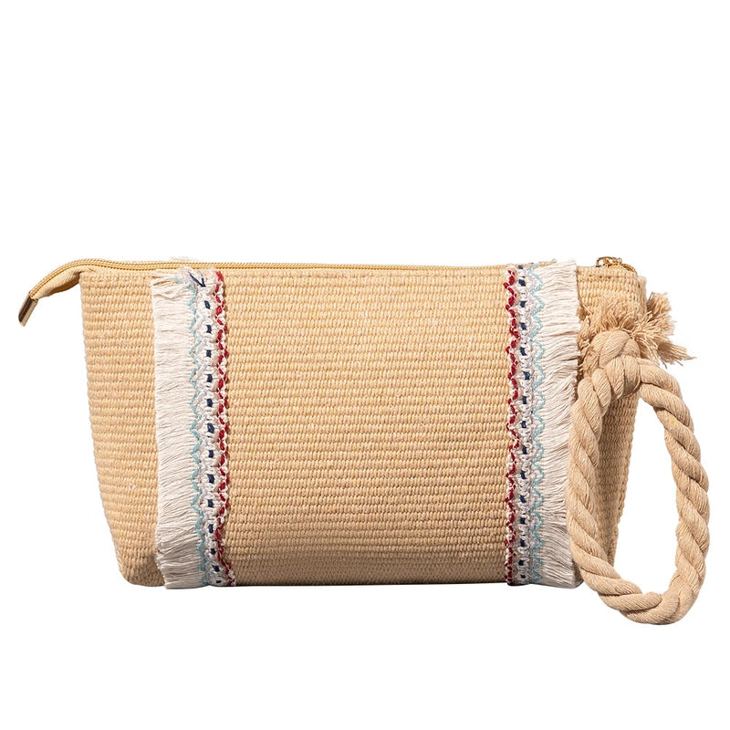 Polyester Solid Color Embroidery Square Clutches
