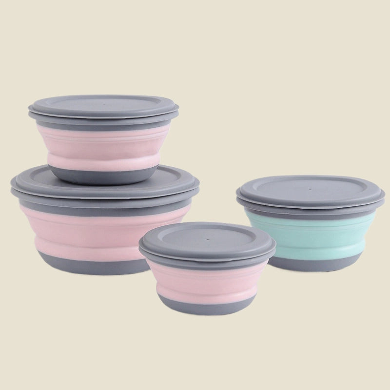 Casual Solid Color Plastic Bowl 3 Pieces Set
