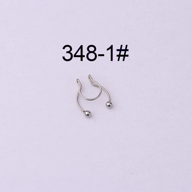 Nose Rings & Studs Geometric 316 Stainless Steel  Plating