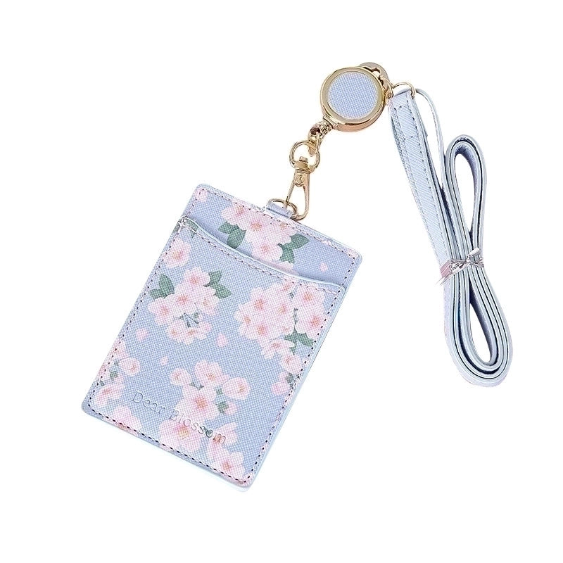 Unisex Flower Pu Leather Open Card Holders