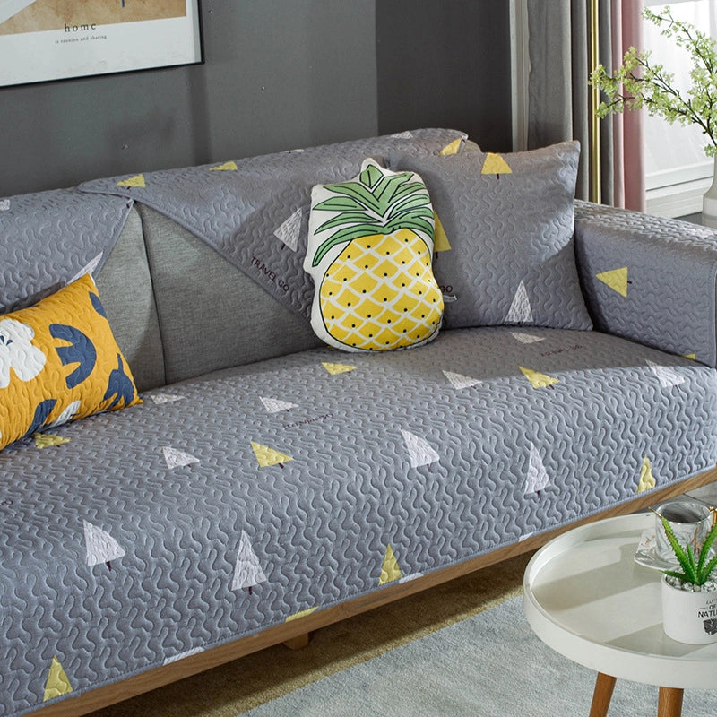 Cotton Sofa Cushion Four Seasons Universal Non-slip Cotton Cushion Light Luxury Sofa Cover Towel Cover Cloth For Hair