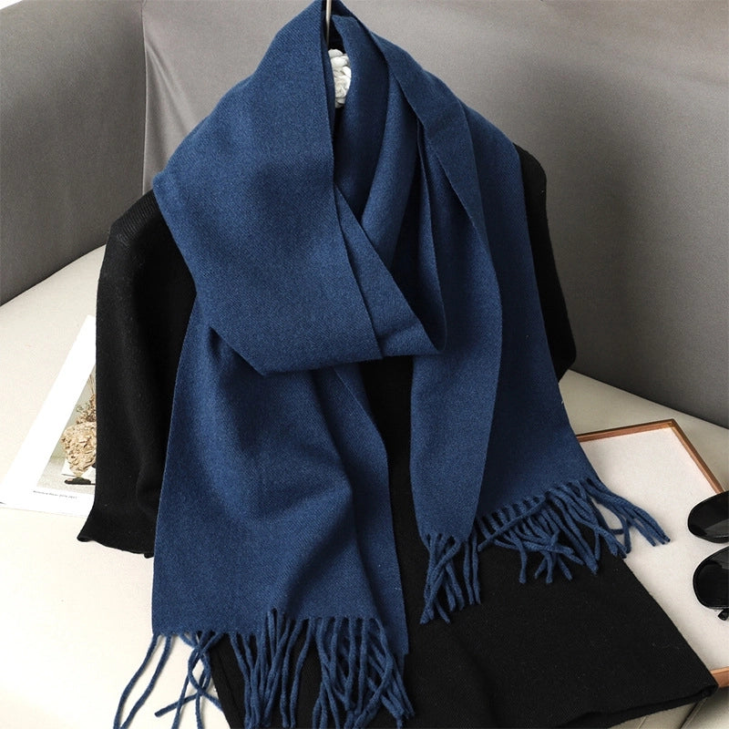 Women's Elegant Solid Color Imitation Cashmere Scarf