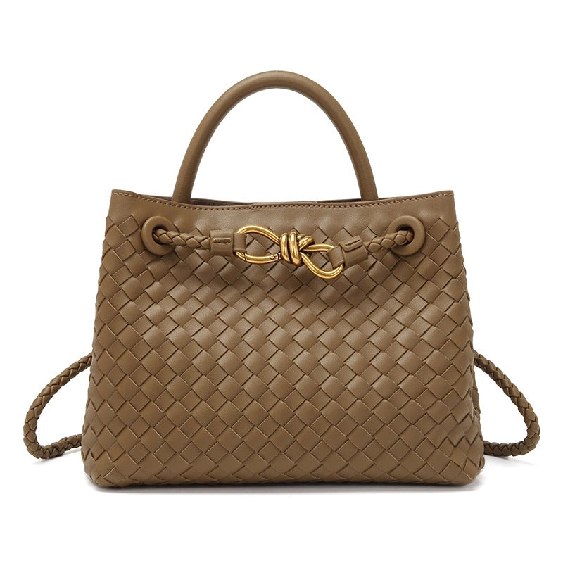 Women's Medium Pu Leather Solid Color Streetwear Square Magnetic Buckle Handbag