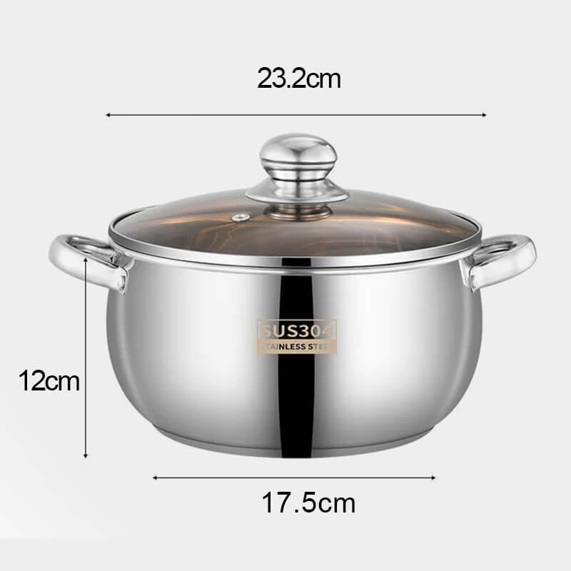 Small stainless steel boiler pot