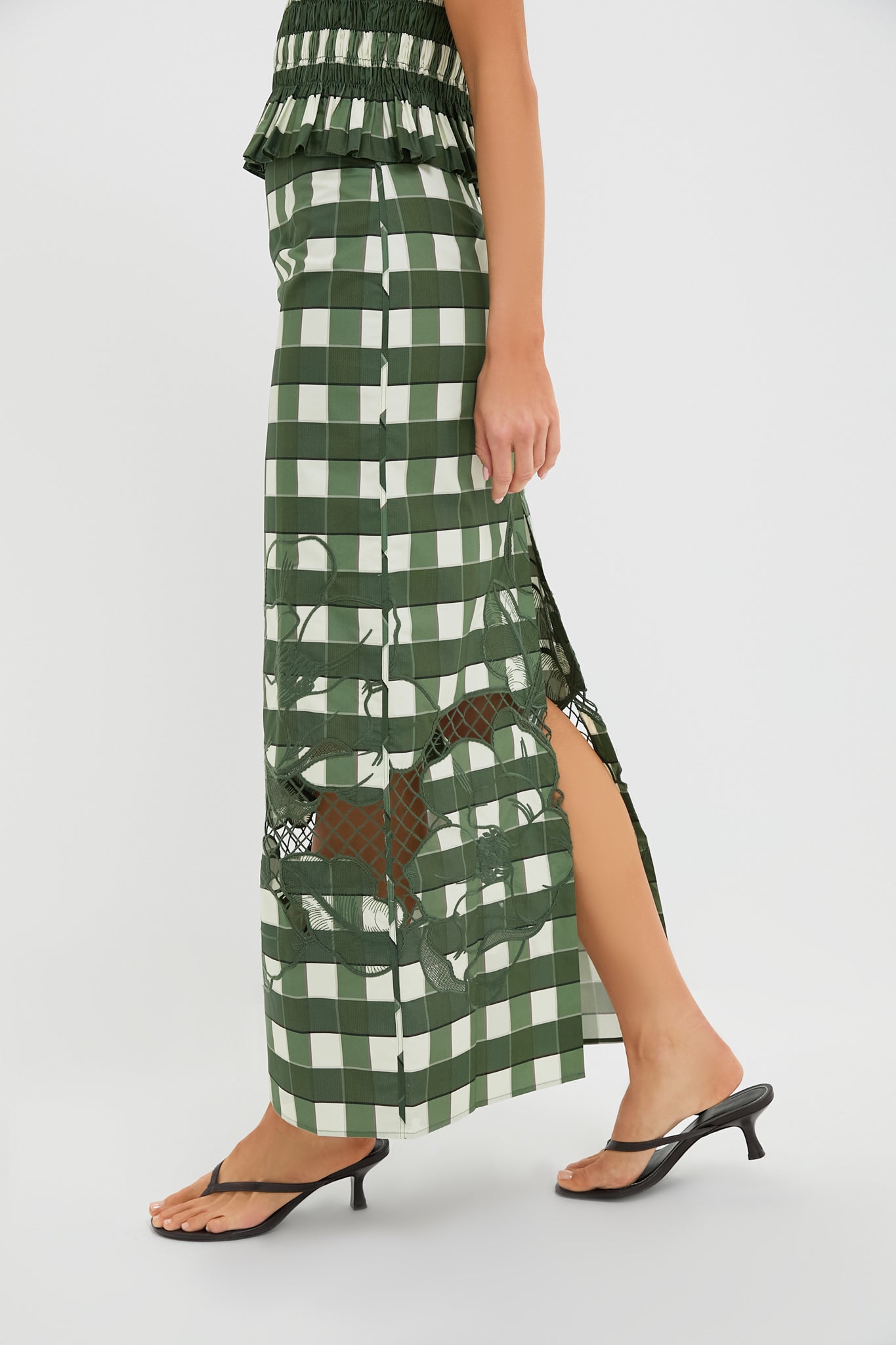 Lucca Check Esme Embroidered Skirt