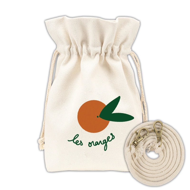 Women's Preppy Style Streetwear Fruit Canvas Shopping Bags