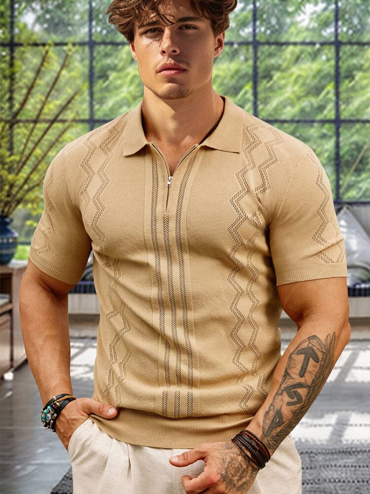 Stylish Lightweight Knit Polo Shirt