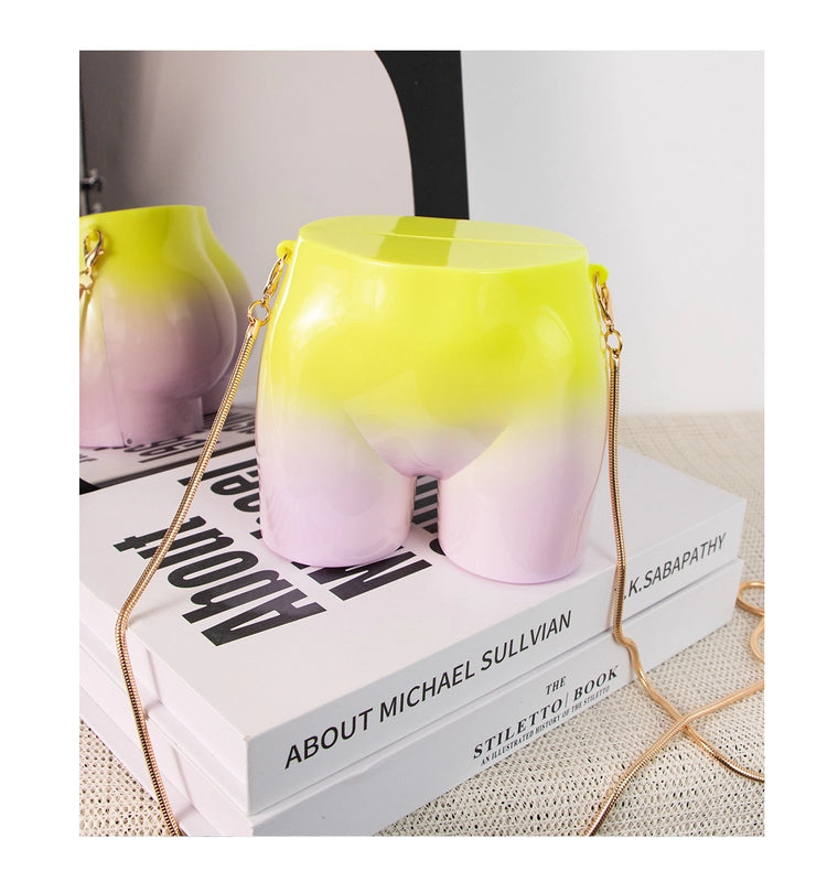 Women's Small Arylic Gradient Color Streetwear Lock Clasp Crossbody Bag