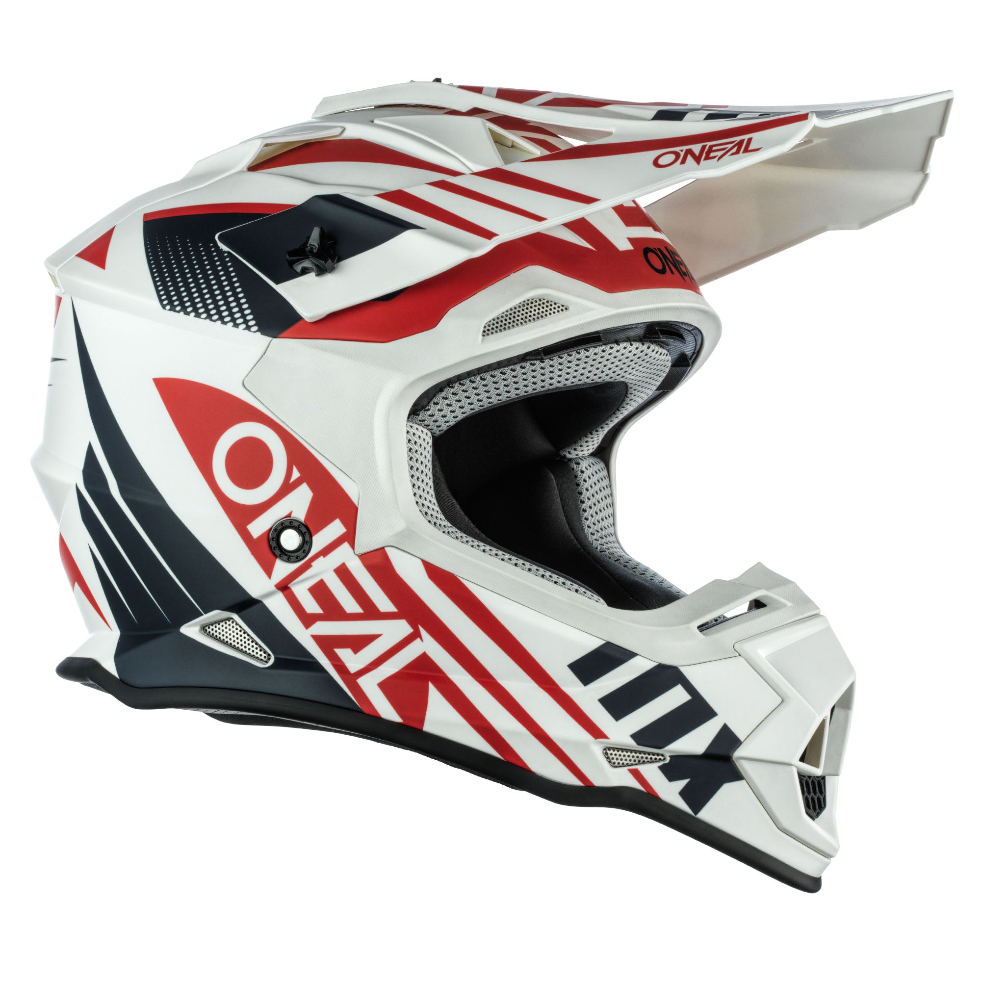 2 SRS Spyde Helmet White/Blue/Red