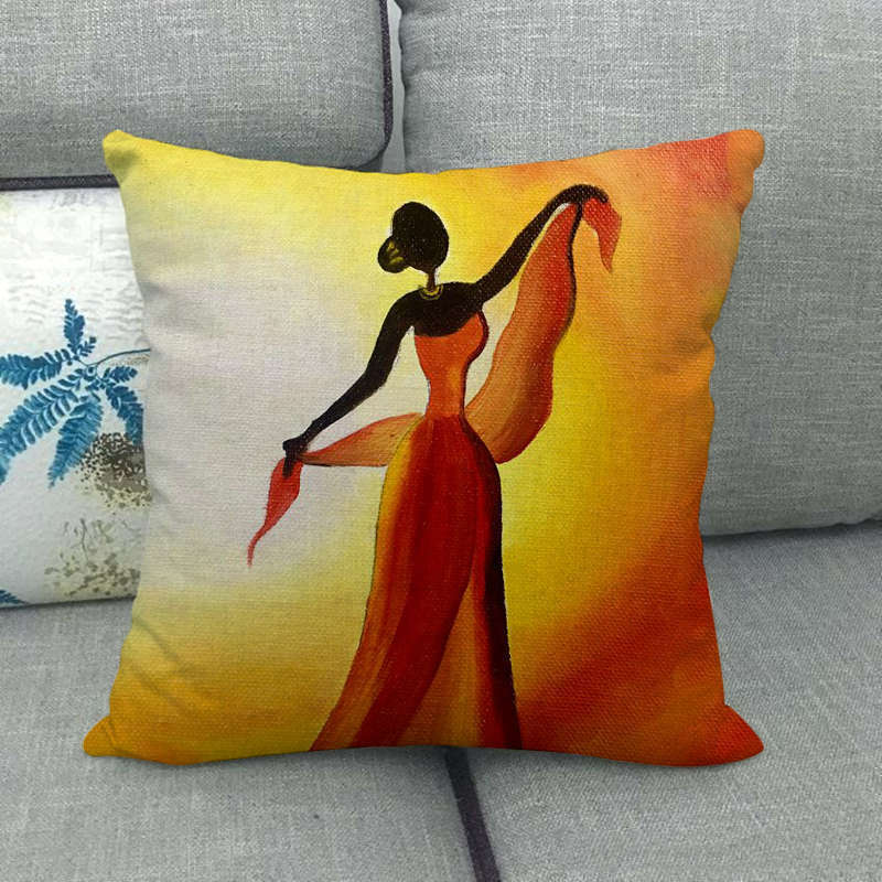 18 African Woman Home Decor Pillow Case Gallery Exotic Restaurant Cushion Cover