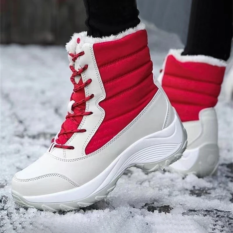 Cricsblue ugg Women Boots Waterproof Heels Boots For Winter Tren Platform Ankle Boots Keep Warm Snow Shoes Plush Outdoor Short