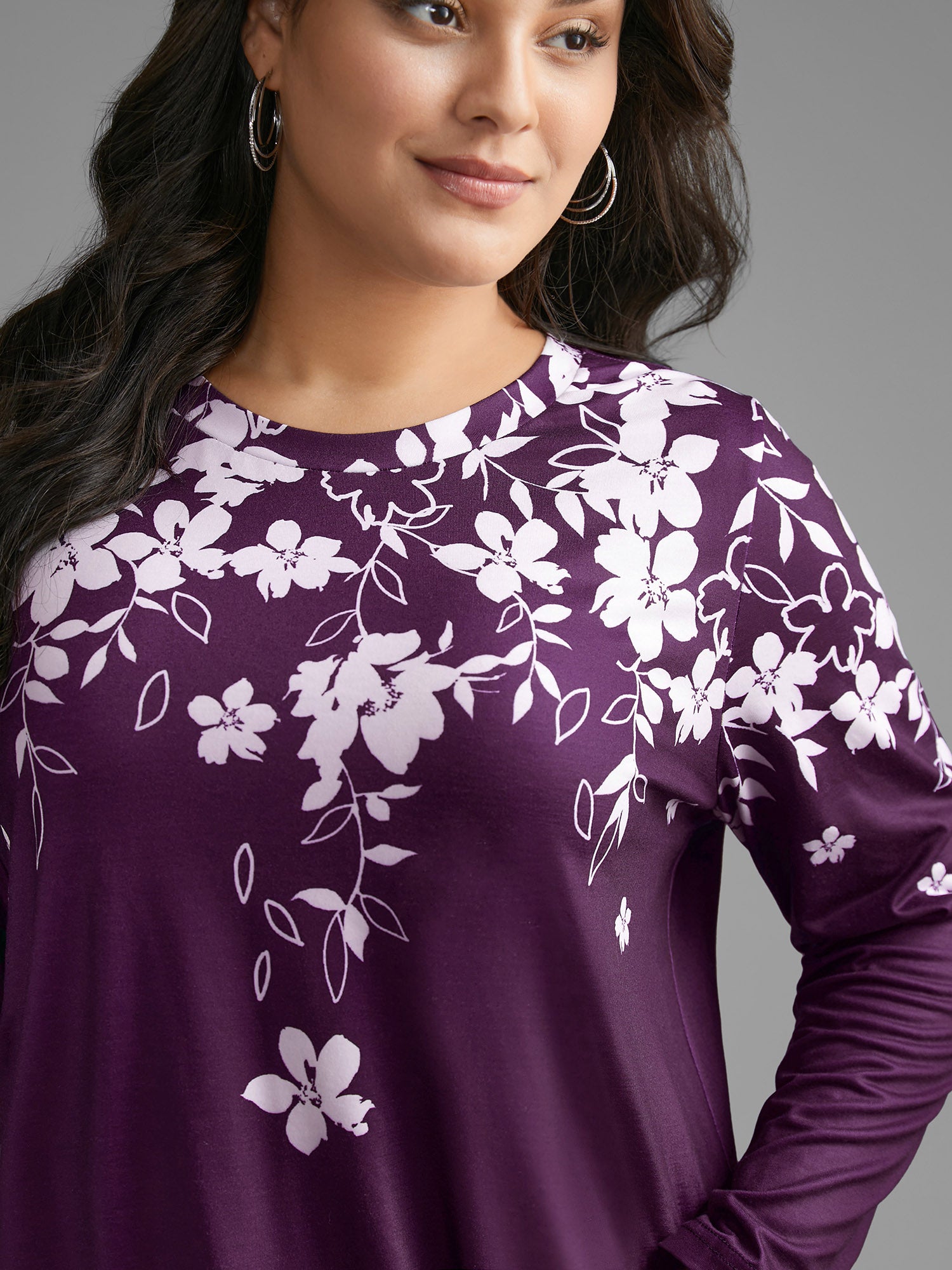 Round Neck Boho Print T-Shirt
