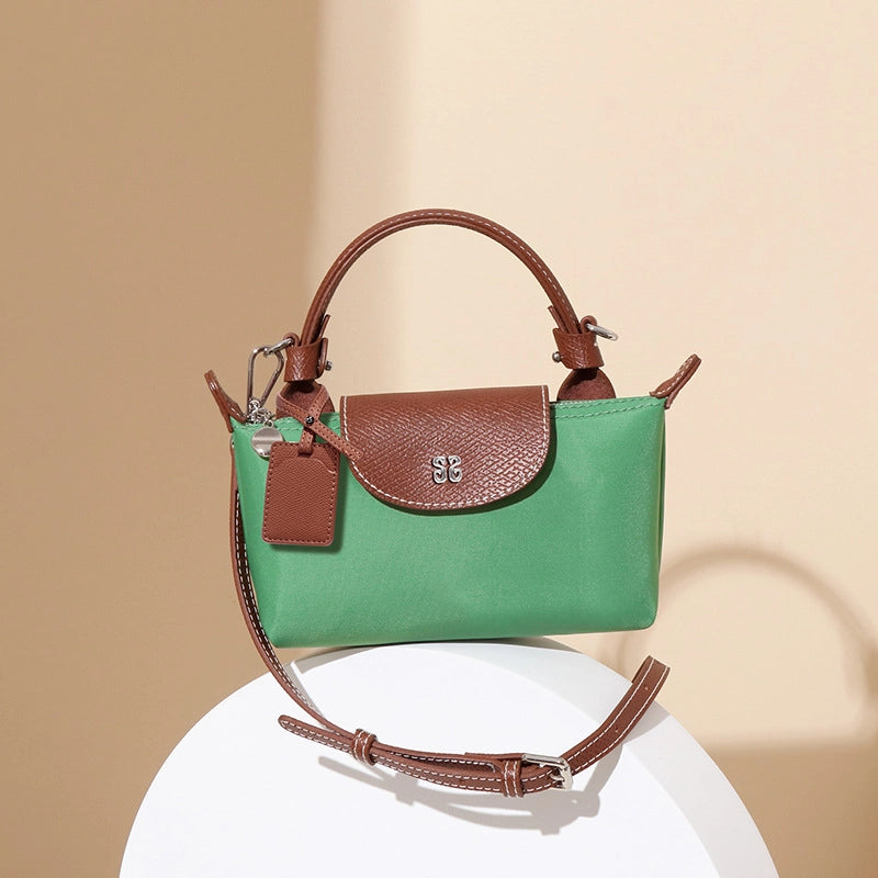 Women's Medium Nylon Solid Color Classic Style Square Magnetic Buckle Crossbody Bag