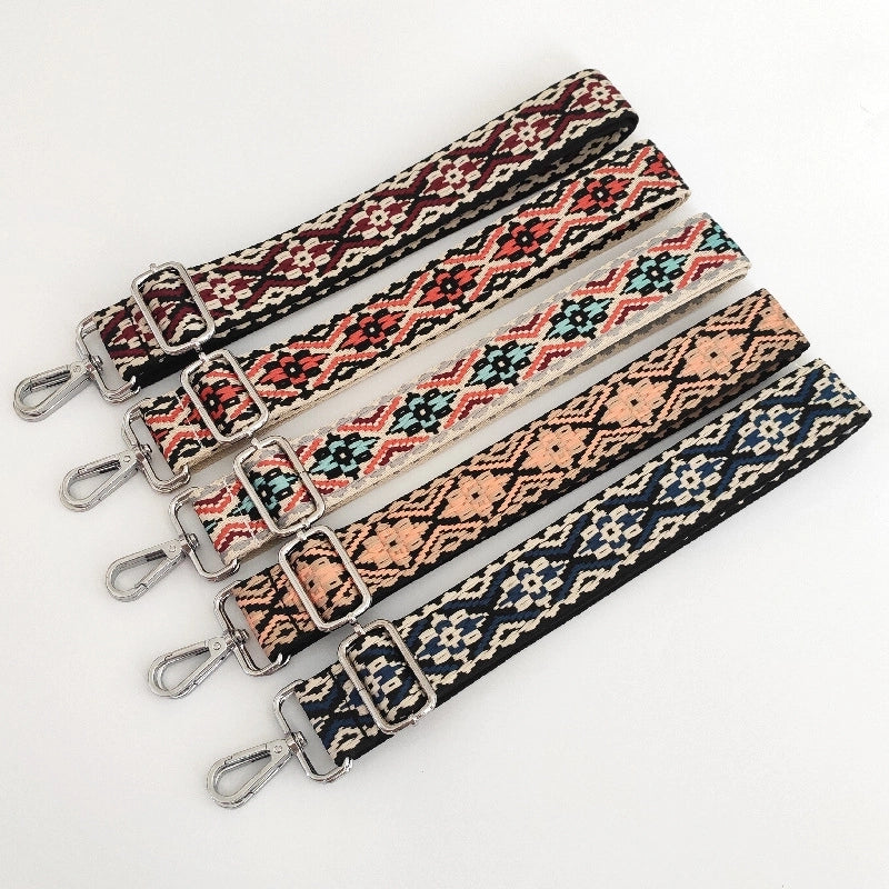 Polyester Cotton Geometric Bag Strap