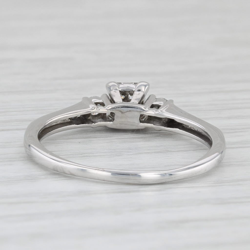 0.30ctw Princess Diamond Engagement Ring 10k White Gold Size 8.5