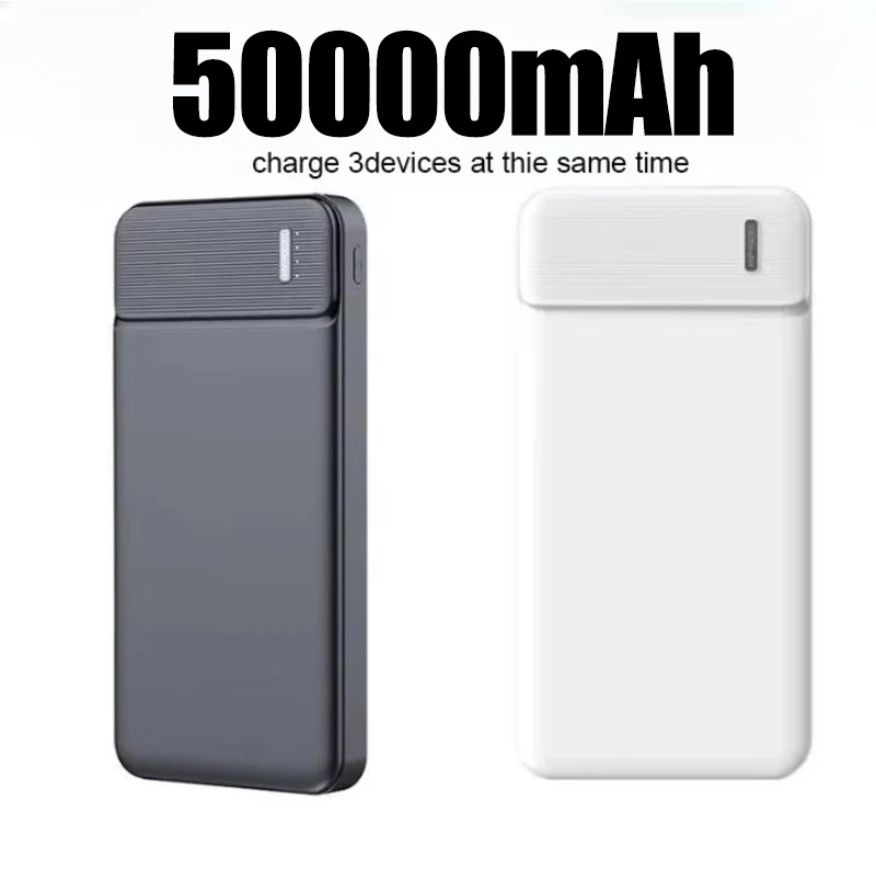 50000mAh High Capacity Power Bank Fast Charging Portable Charger External Battery for IPhone Samsung and Xiaomi Powerbank New