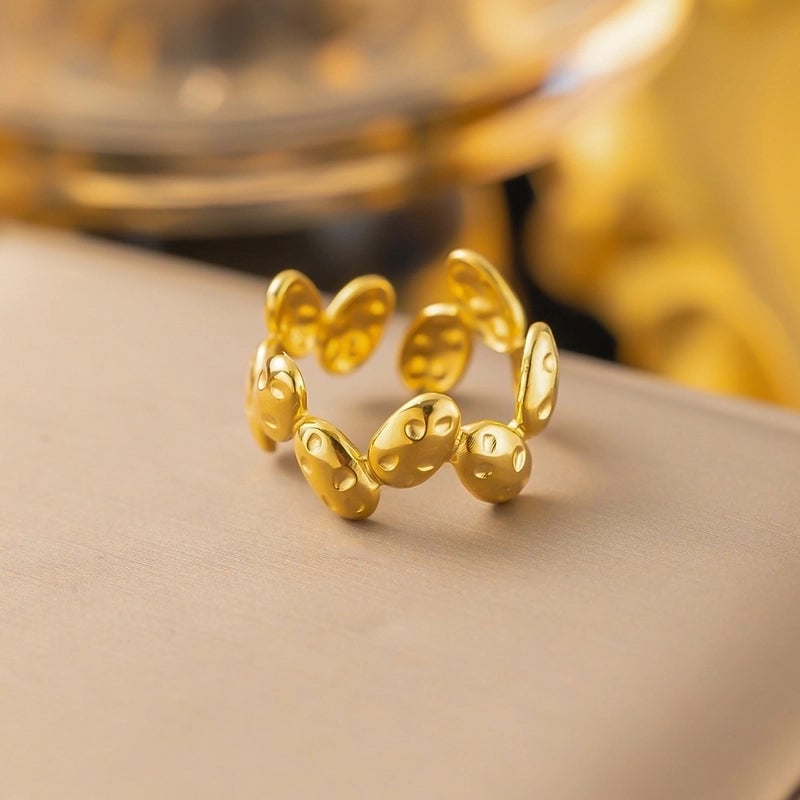 Minimalist Heart Shape Titanium Steel Plating Rings