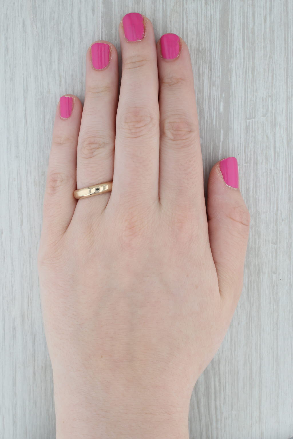 Classic Yellow Gold Wedding Band 14k Diana Size 8.5 Stackable Ring