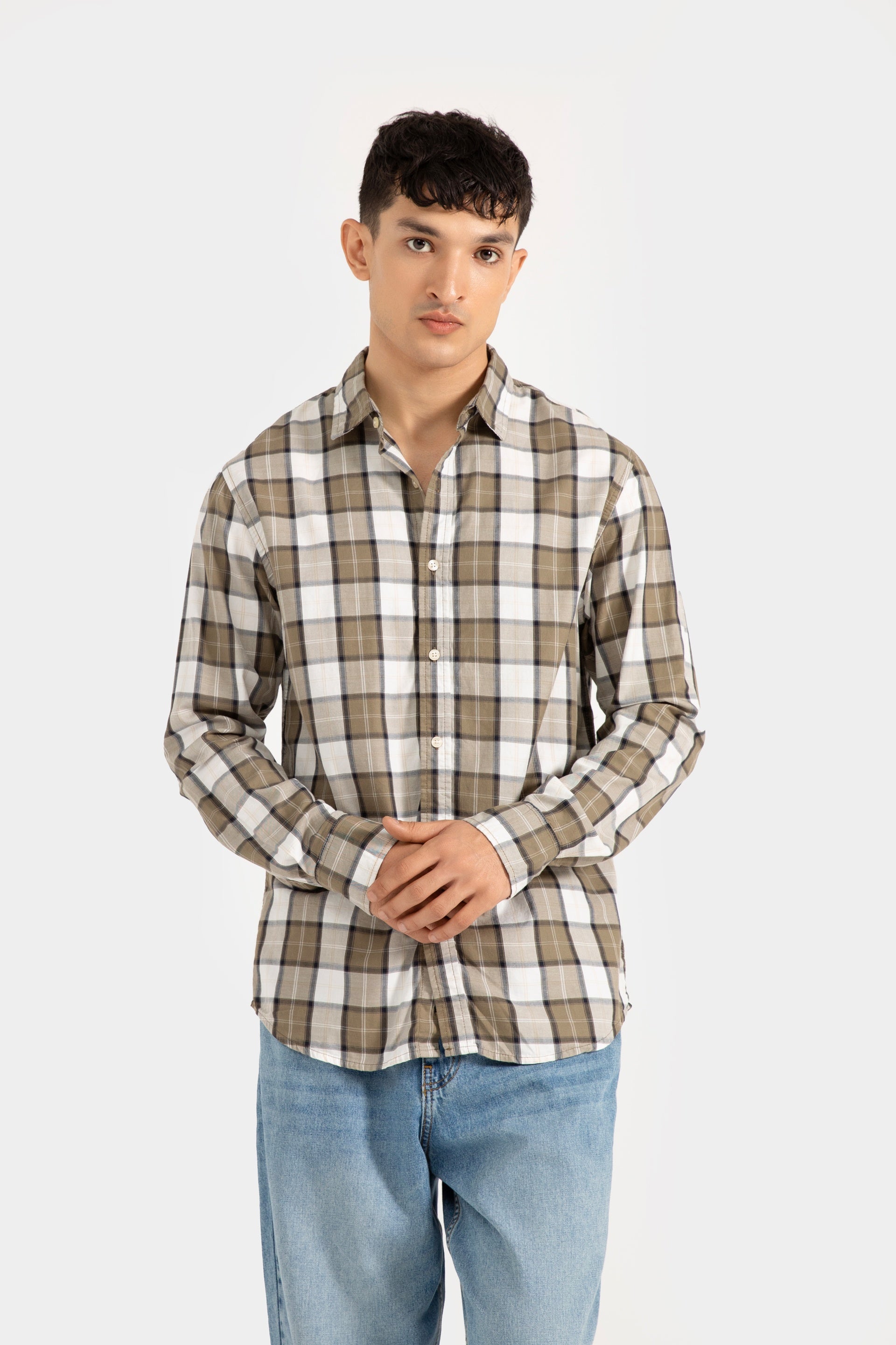 Cotton Checkered Shirt