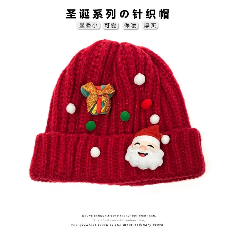 Women's Cute Santa Claus Eaveless Wool Cap
