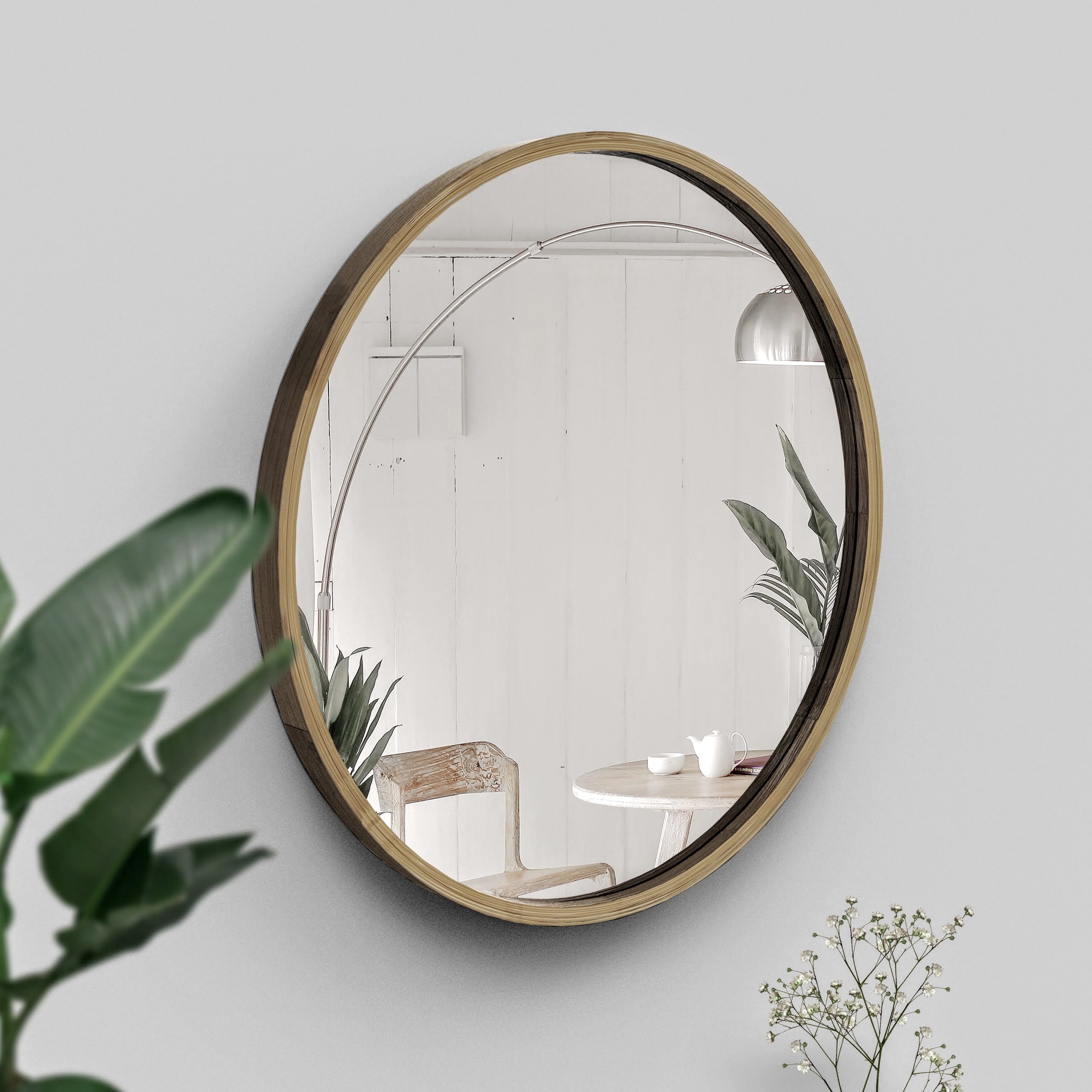 Mira Round Wall Mirror: Decorative Full Length Wall Mirror | Extra Large For Dressing Bathroom Bedroom [45cm/18in. 60cm/24in. 90cm/35in Dia]