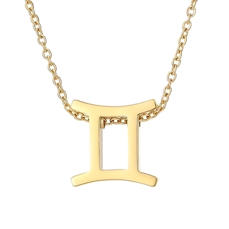 Stainless Steel Titanium Steel 14K Gold Plated Fashion Plating Constellation Necklace