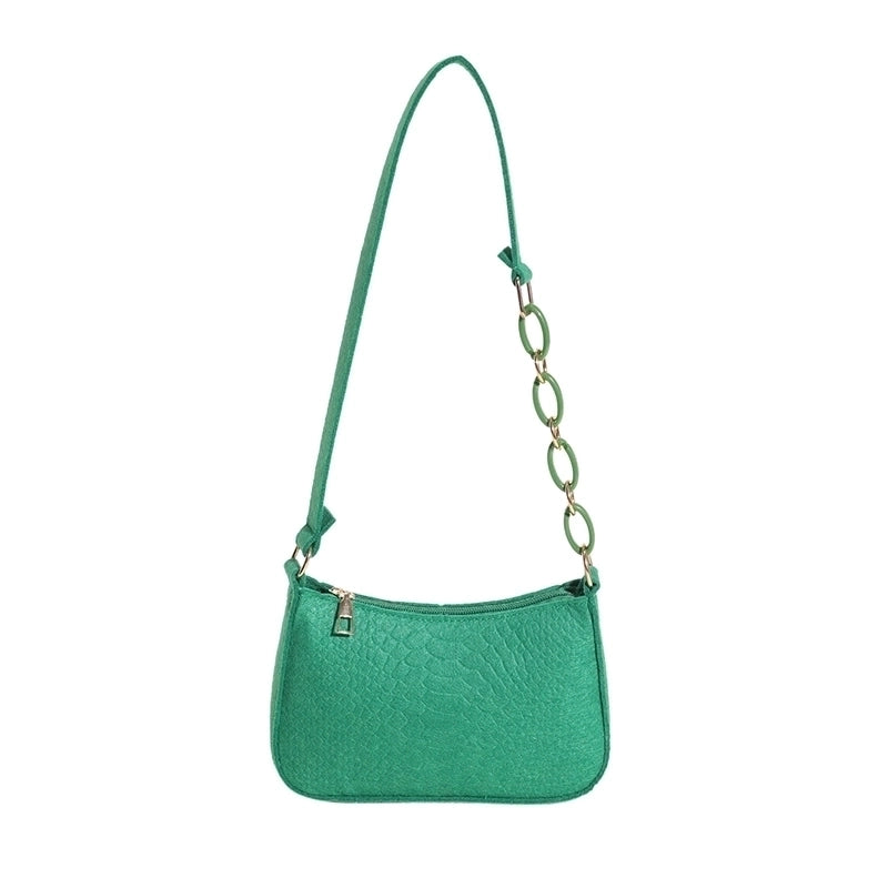 Women's All Seasons Felt Solid Color Vintage Style Square Zipper Shoulder Bag
