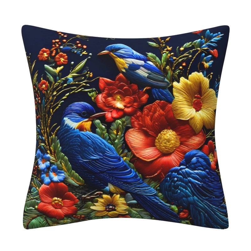 Elegant Classical Minimalist Floral Polyester Pillow Cases Couch & Sofa Decor
