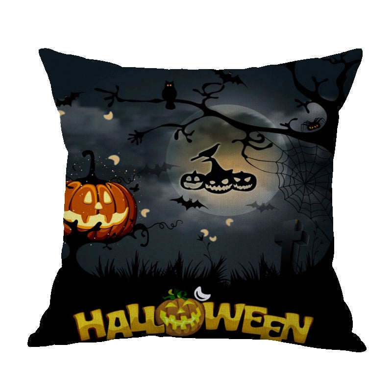 Halloween Punk Skull Linen Pillow Cases Couch & Sofa Decor