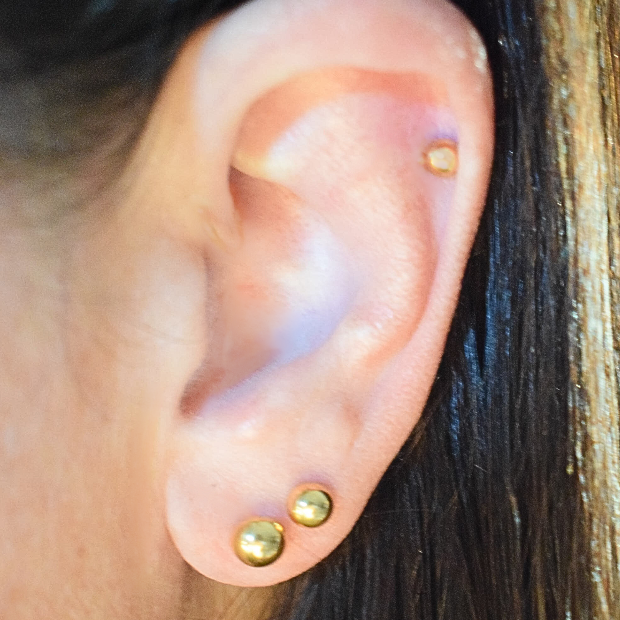 6mm Half ball studs - Gold