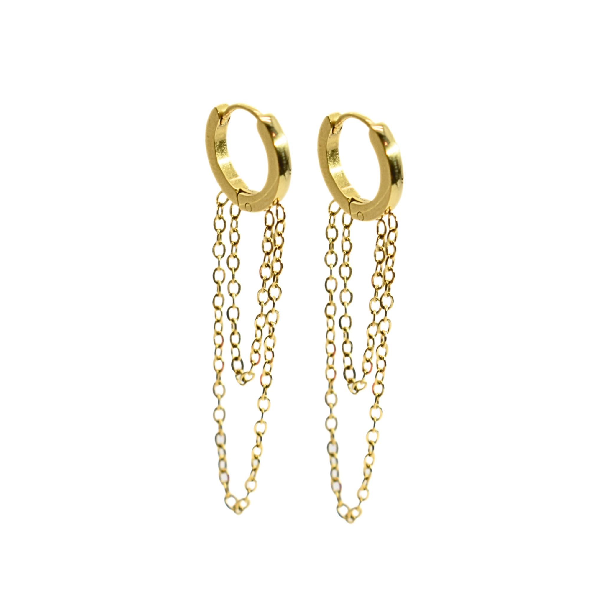 Chained hoops - Gold