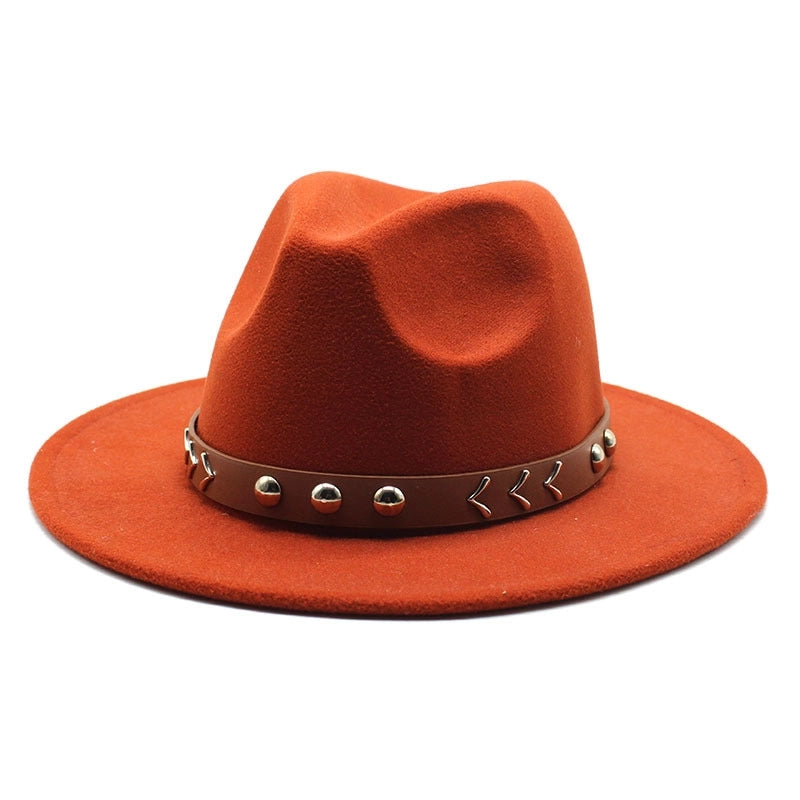 Wool Top Hat Autumn And Winter Casual Big Brim Men's And Women's Retro Felt Hat Fashion Trend Jazz Hat