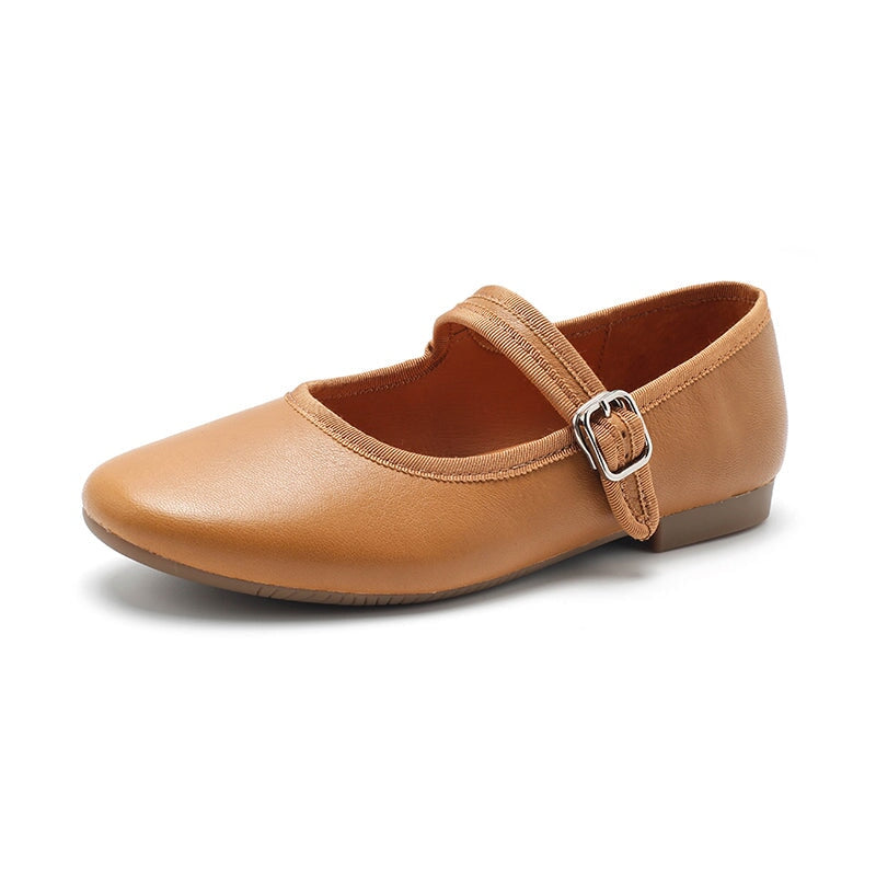 Handmade Leather Womens Michaela Mary Jane Flats in 9 Colors